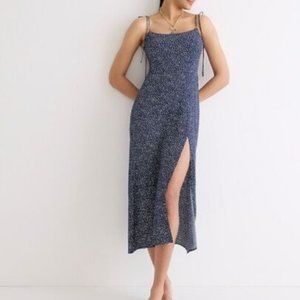 J Crew Collection - Kauai Tie-Shoulder Midi Dress in Dot (BI702)